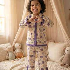 Soft Cotton Kids Nightwear Set | Stylish Girls Night Suit for Comfortable Sleep