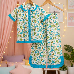 Cute Cotton Kids Night Suit for Girls | Soft & Comfortable Printed Sleepwear