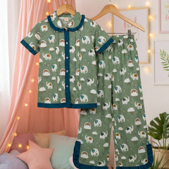 Trendy Kids Cotton Night Suit for Girls | Soft & Breathable Nightwear