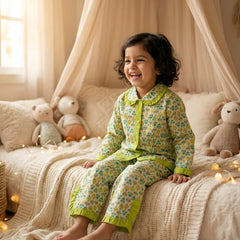 Cute Cotton Kids Night Suit for Girls | Soft & Comfortable Printed Sleepwear