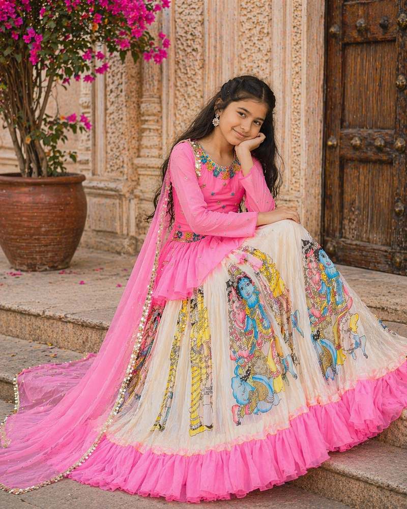 KEDIYA STYLE LAHENGAA SET FULLY STTICHED  OC-185