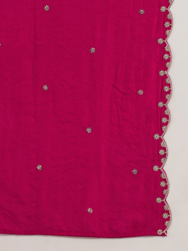 Women ethnic dress kurta set with attatched dupatta