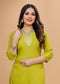 Women's Elegants Liril Rayon Slub Sraight Suit Set with Tie-Dye Dupatta