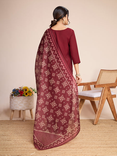 Queen Vastra Mirror Hand Work Silk Kurti Set
