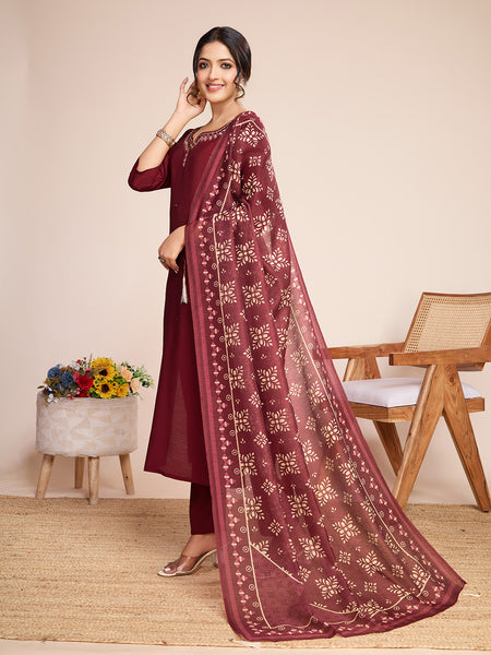 Queen Vastra Mirror Hand Work Silk Kurti Set