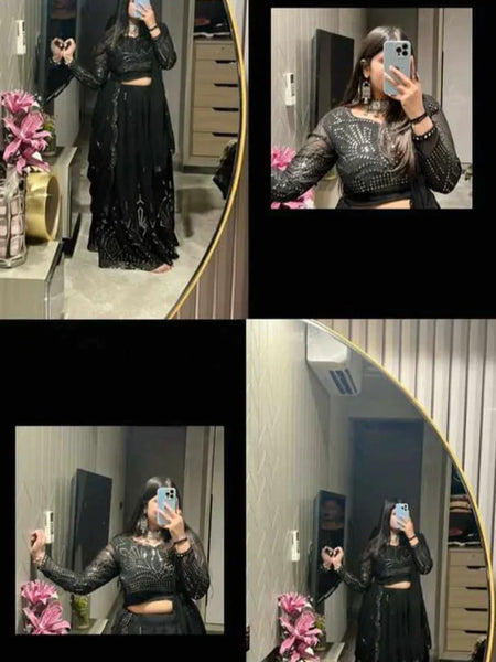 Beutiful Black Coloured Lehenga Choli