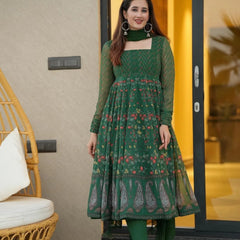 Sp Premium Quality Green Anarkali Suit Set