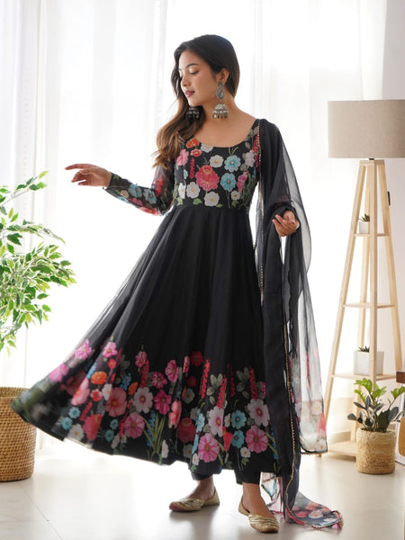 Madhuri's Ready To Wear Black Suit Set
