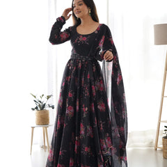 Bansi's Black Organza Suit