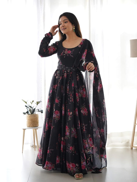 Bansi's Black Organza Suit