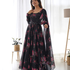 Bansi's Black Organza Suit
