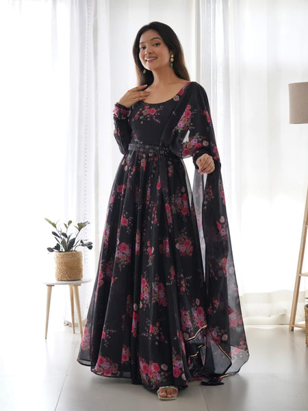 Bansi's Black Organza Suit