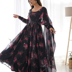 Bansi's Black Organza Suit