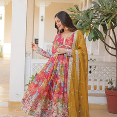 SANAYA'S'  ALIA CUT GOWN WITH DUPATTA SET