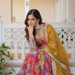 SANAYA'S'  ALIA CUT GOWN WITH DUPATTA SET