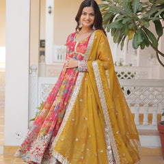 SANAYA'S'  ALIA CUT GOWN WITH DUPATTA SET