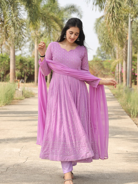 Aadhya's Purple Suit