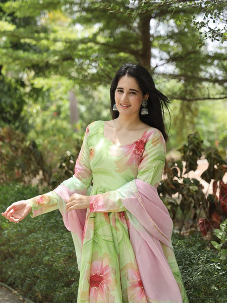 NIDHI'S MULTI PISTA COLOURED ANARKALI SUIT SET - 07