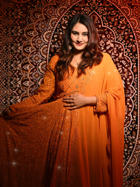 Vedika's Premium Quality Anarkali Suit Set