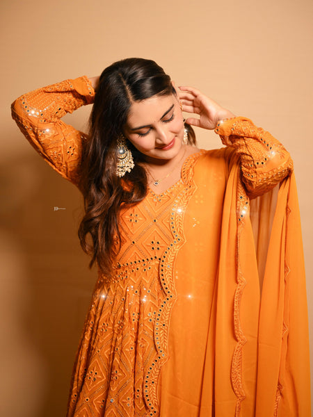 Vedika's Premium Quality Anarkali Suit Set