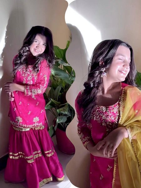 TRENDING  TOP WITH  SHARARA AND DUPATTAA OC-205