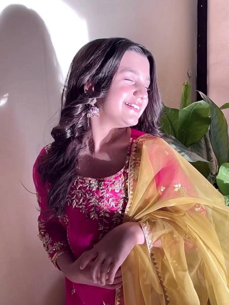 TRENDING  TOP WITH  SHARARA AND DUPATTAA OC-205