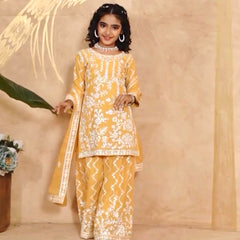 DESIGNER WEAR TOP WITH SHARARA AND DUPATTA SET READY TO WEAR COLLECTION OC-216