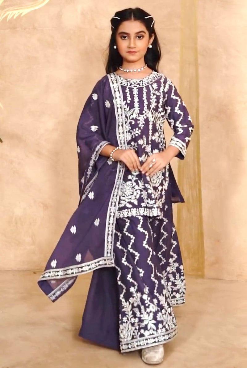 DESIGNER WEAR TOP WITH SHARARA AND DUPATTA SET READY TO WEAR COLLECTION OC-216