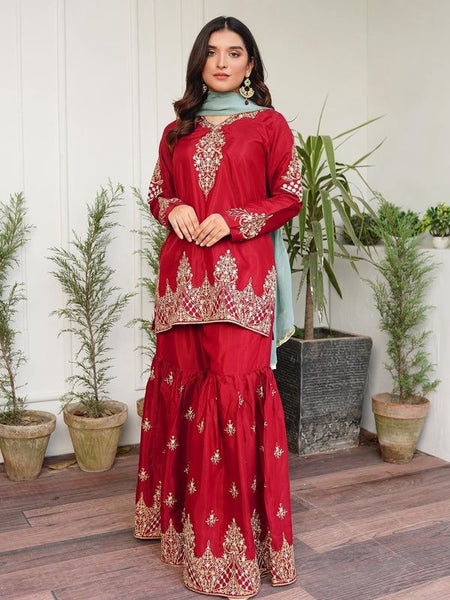 TRENDING  TOP WITH SHARARA AND DUPATTA SET NOC - 6631