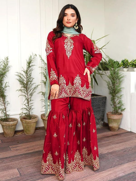 TRENDING  TOP WITH SHARARA AND DUPATTA SET NOC - 6631