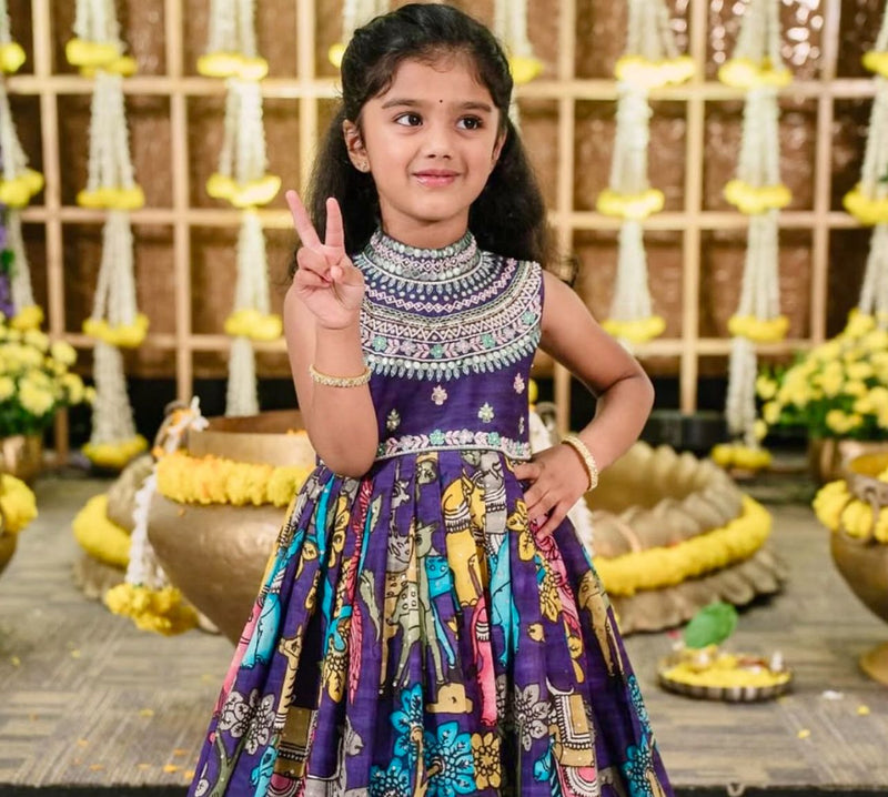 Beautiful Kids Gown Set  Full Stitched OC-223
