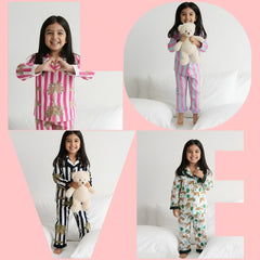 Stripes Girls Night Suit