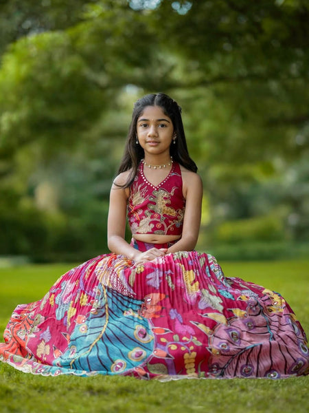 STYLISH LAHENGA CHOLI SET FULLY STTICHED