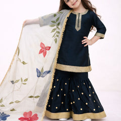 Premium Beautiful Kids Top Sharara And Dupatta Set