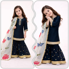 Premium Beautiful Kids Top Sharara And Dupatta Set