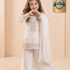 Premium Beautiful Kids Top Palazzo And Dupatta Set