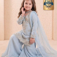 Premium Beautiful Kids Top Palazzo And Dupatta Set