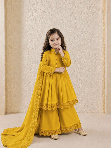Premium Quality Roman Silk Kids Gown Set