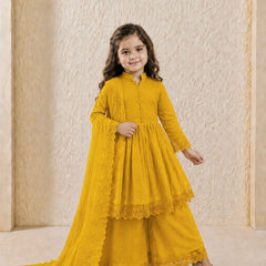 Premium Quality Roman Silk Kids Gown Set