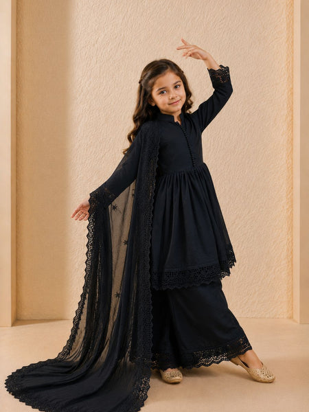 Premium Quality Roman Silk Kids Gown Set
