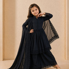 Premium Quality Roman Silk Kids Gown Set