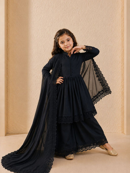 Premium Quality Roman Silk Kids Gown Set