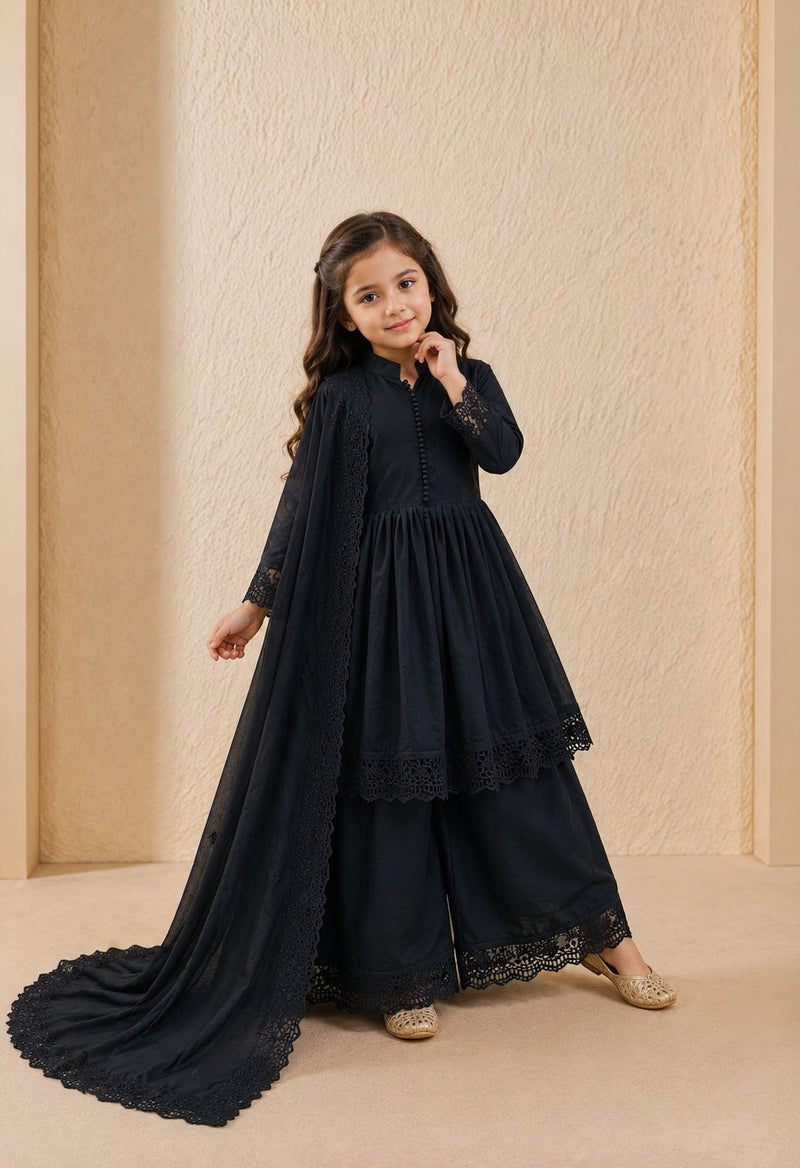 Premium Quality Roman Silk Kids Gown Set