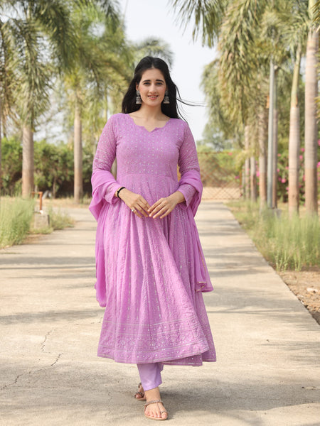 Aadhya's Purple Suit