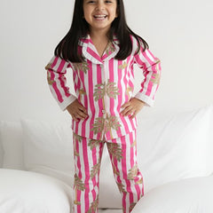 Stripes Girls Night Suit