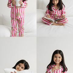 Stripes Girls Night Suit