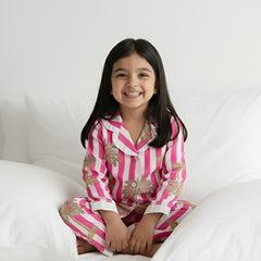 Stripes Girls Night Suit