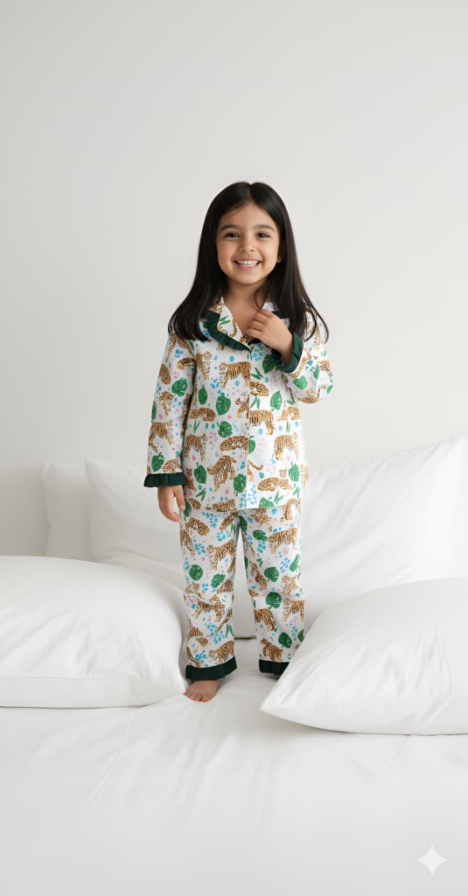 Stripes Girls Night Suit