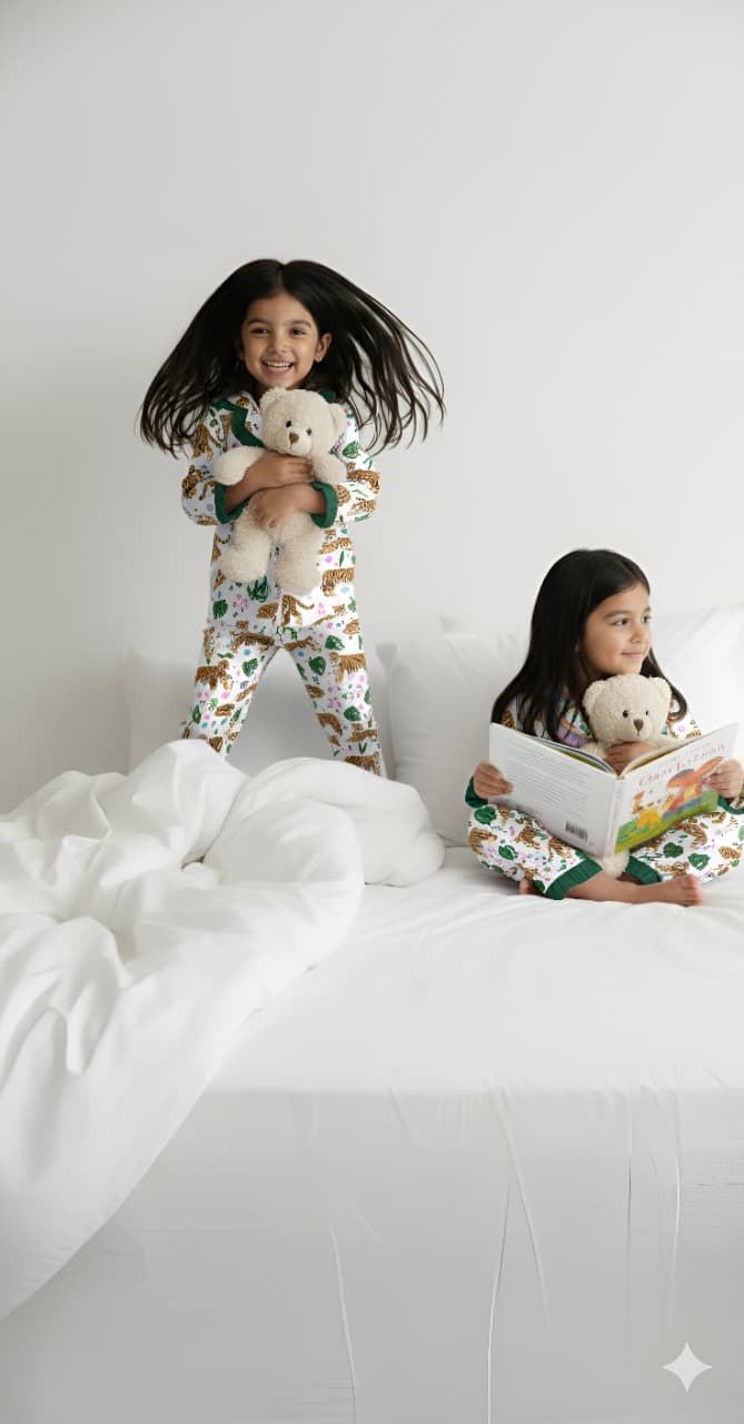 Stripes Girls Night Suit
