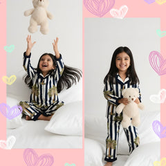 Stripes Girls Night Suit